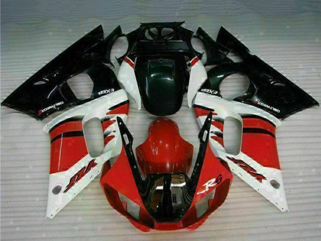 Venta Carenado Moto Yamaha YZF R6 1998-2002 - Blanco Rojo Negro Brillante