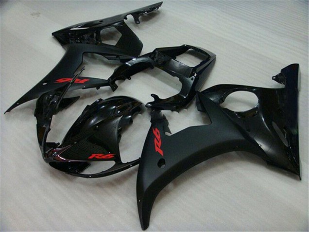 Venta Carenados Moto Yamaha YZF R6 2003-2004 - Negro Brillante Negro Mate Rojo Calcomanías