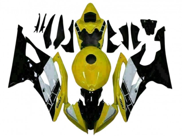 Venta Carenados Moto Yamaha YZF R6 2008-2016 - Amarillo Blanco Negro Brillante