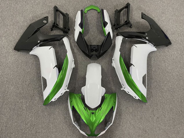 Venta Carenados Moto Kawasaki Ninja 650R 2009-2011 - Blanco Verde Negro Mate