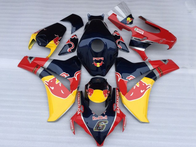 Venta Carenados Moto Honda CBR1000RR 2008-2011 - Azul Oscuro Amarillo Rojo Bull