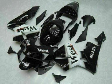 Venta Carenados Moto Honda CBR600RR 2003-2004 - Negro Brillante Blanco West Mobil