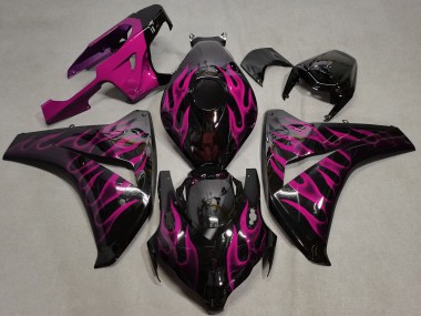 Venta Carenados Moto Honda CBR1000RR 2008-2011 - Negro Brillante Rosa Llama