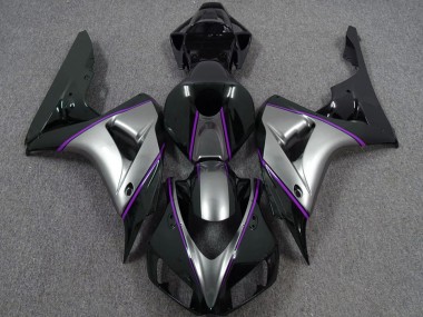 Venta Carenados Moto Honda CBR1000RR 2006-2007 - Plata Púrpura Negro Brillante Pinstripe