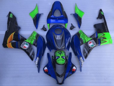 Venta Carenados Moto Honda CBR600RR 2007-2008 - Azul Verde Negro Brillante Tiburón