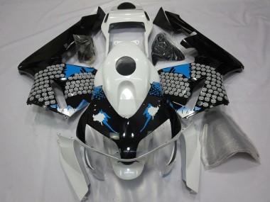 Venta Carenados Moto Honda CBR600RR 2003-2004 - Blanco Azul Negro Brillante Splatter