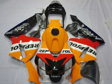 Venta Kit Completo Carenado Moto Honda CBR600RR 2003-2004 - Naranja Blanco Rojo Negro Brillante Repsol