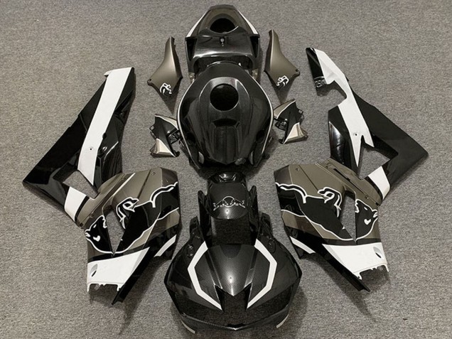 Venta Carenados Moto Honda CBR600RR 2013-2023 - Negro FibraCarbono Blanco Toro