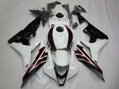 Venta Carenados Moto Honda CBR600RR 2007-2008 - Blanco Negro Brillante OEM Estilo