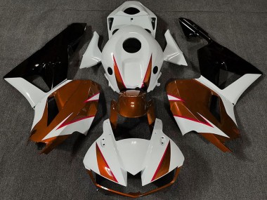 Venta Carenados Moto Honda CBR600RR 2013-2023 - Blanco Naranja Oscuro Negro Brillante