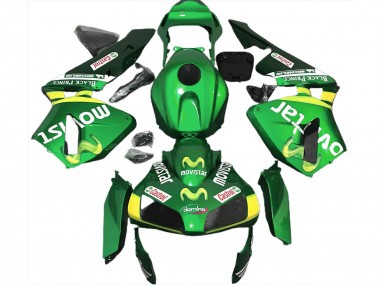 Venta Carenados Moto Honda CBR600RR 2003-2004 - Verde Amarillo MoviStar