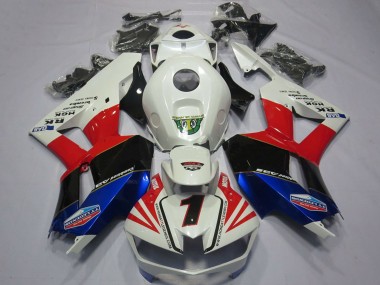 Venta Carenados Moto Honda CBR600RR 2013-2023 - Blanco Rojo Azul Negro Número 1