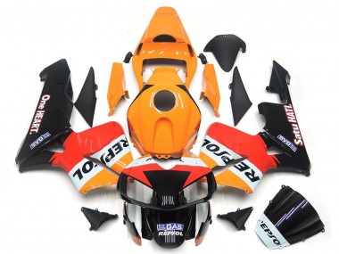 Venta Carenados Moto Honda CBR600RR 2003-2004 - Naranja Blanco Rojo Negro Brillante One Heart Repsol