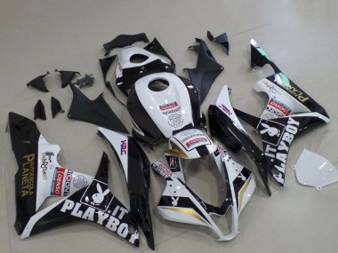 Venta Carenados Moto Honda CBR600RR 2007-2008 - Blanco Oro Negro Brillante PlayBoy