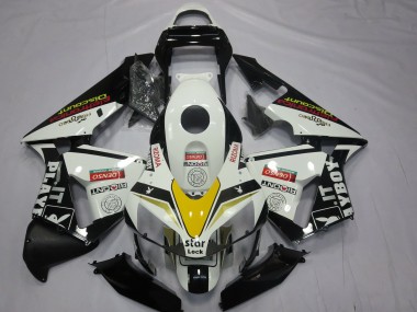 Venta Carenados Moto Honda CBR600RR 2003-2004 - Blanco Amarillo Negro Brillante Playboy Estilo