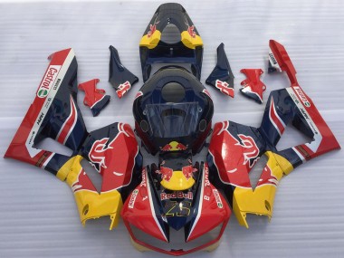 Venta Carenados Moto Honda CBR600RR 2013-2023 - Azul Oscuro Amarillo Rojo Bull