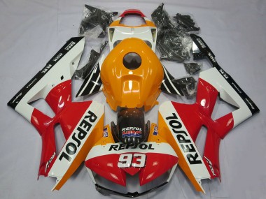 Venta Carenados Moto Honda CBR600RR 2013-2023 - Naranja Blanco Rojo Negro Brillante Repsol 93