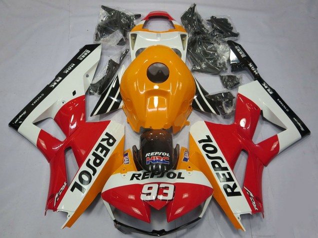Venta Carenados Moto Honda CBR600RR 2013-2023 - Naranja Blanco Rojo Negro Brillante Repsol 93
