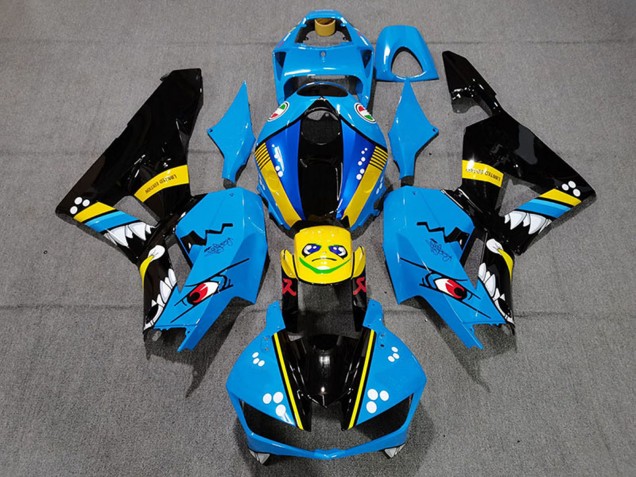 Venta Carenados Moto Honda CBR600RR 2013-2023 - Azul Amarillo Negro Brillante Tiburón