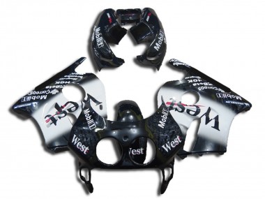 Venta Carenados Moto Honda CBR250RR 1990-1998 - Negro Brillante Blanco West