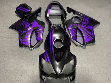 Venta Carenados Moto Honda CBR600 F4i 2001-2003 - Púrpura Negro Mate Cráneo
