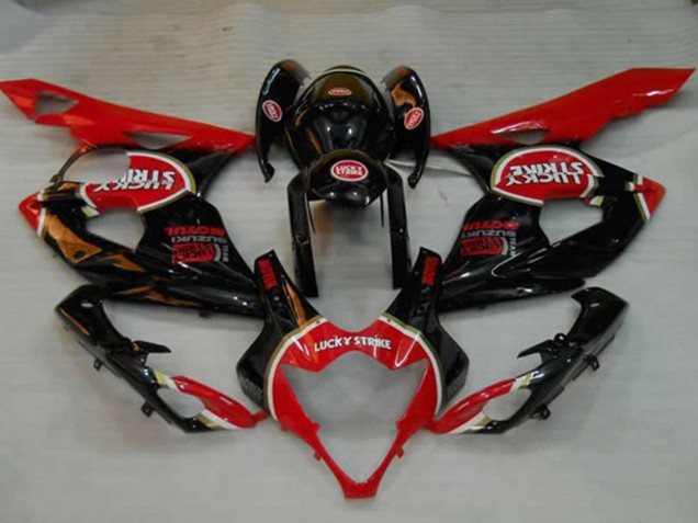 Venta Carenados Moto Suzuki GSXR 1000 2005-2006 - Negro Brillante Rojo Blanco Lucky Strike