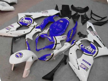 Venta Carenados Moto Suzuki GSXR 1000 2005-2006 - Blanco Azul Lucky Strike