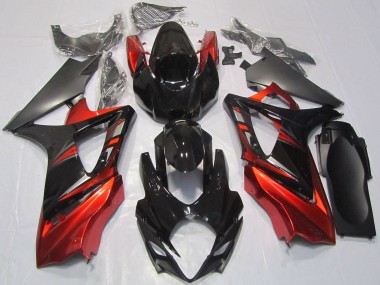 Venta Carenados Moto Suzuki GSXR 1000 2007-2008 - Negro Brillante Rojo