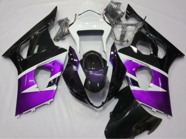 Venta Carenados Moto Suzuki GSXR 1000 2003-2004 - Púrpura Blanco Negro Brillante