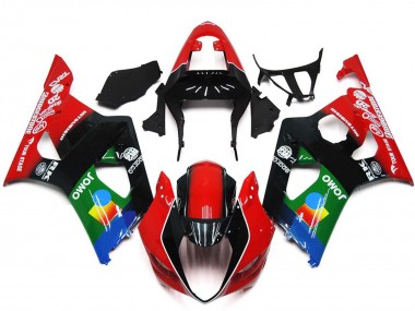 Venta Carenados Moto Suzuki GSXR 1000 2003-2004 - Rojo Negro Verde JOMO