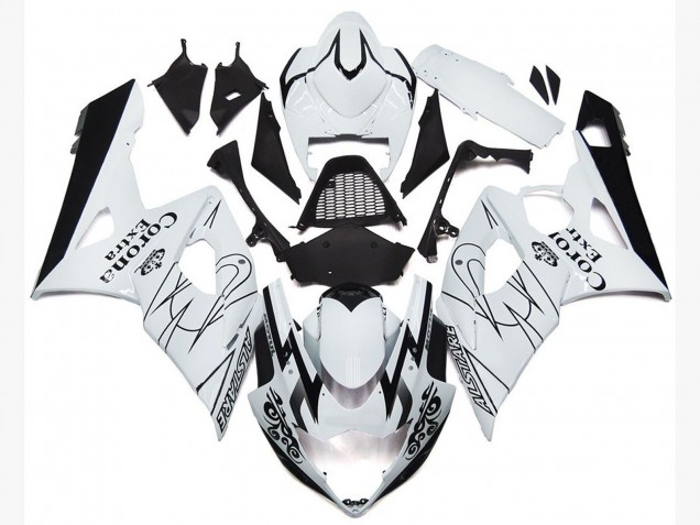 Venta Carenados Moto Suzuki GSXR 1000 2005-2006 - Blanco Negro Corona OEM Estilo