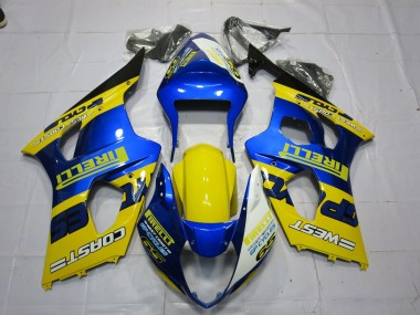 Venta Carenados Moto Suzuki GSXR 1000 2003-2004 - Azul Amarillo Negro Pirelli