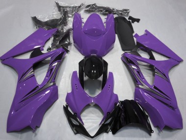 Venta Carenados Moto Suzuki GSXR 1000 2007-2008 - Púrpura Negro Brillante OEM Estilo
