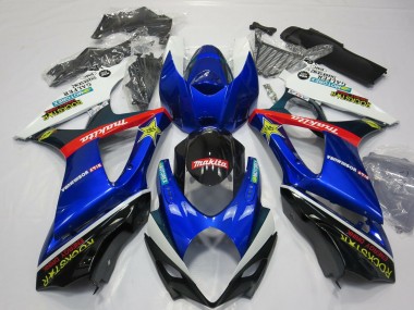 Venta Carenado Moto Suzuki GSXR 1000 2007-2008 - Blanco Azul Rojo Negro Rockstar