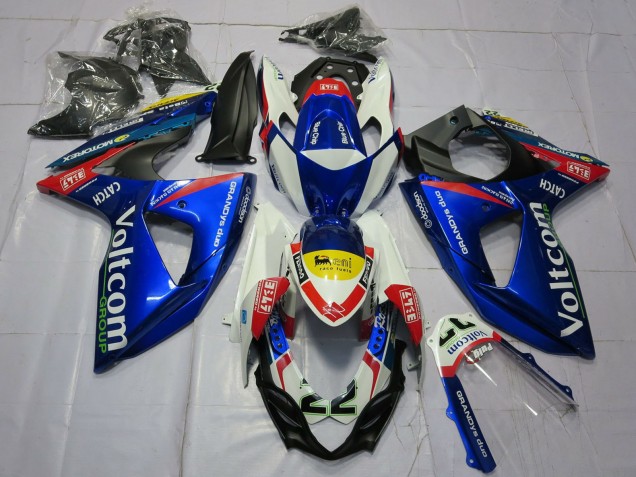 Venta Carenados Moto Suzuki GSXR 1000 2009-2016 - Blanco Azul Amarillo Rojo Voltcom 22