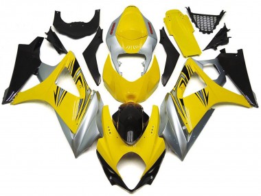 Venta Carenados Moto Suzuki GSXR 1000 2007-2008 - Amarillo Plata Negro OEM Estilo