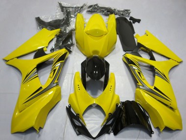 Venta Carenados Moto Suzuki GSXR 1000 2007-2008 - Amarillo Negro Brillante OEM Estilo