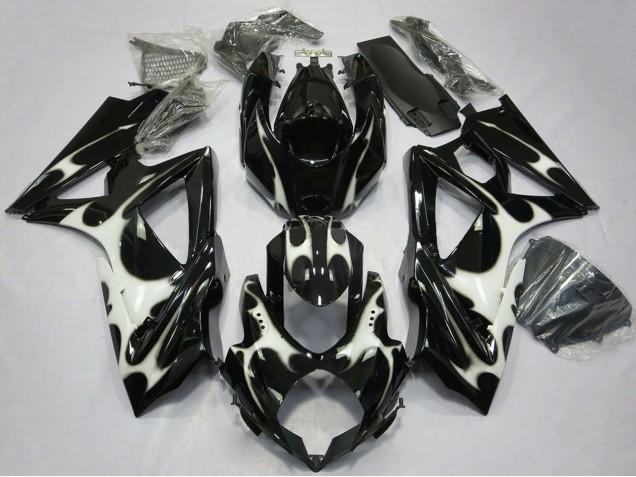 Venta Carenados Moto Suzuki GSXR 600 / GSXR 750 2008-2010 - Negro Brillante Blanco