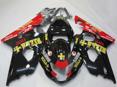 Venta Carenados Moto Suzuki GSXR 600 / GSXR 750 2004-2005 - Negro Brillante Rojo Amarillo Rizla