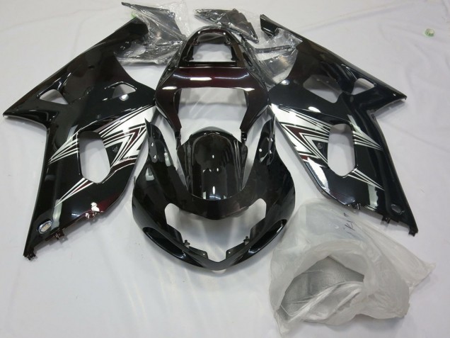 Venta Carenados Moto Suzuki GSXR 600 / GSXR 750 2001-2003 - Negro Brillante Plata Blanco