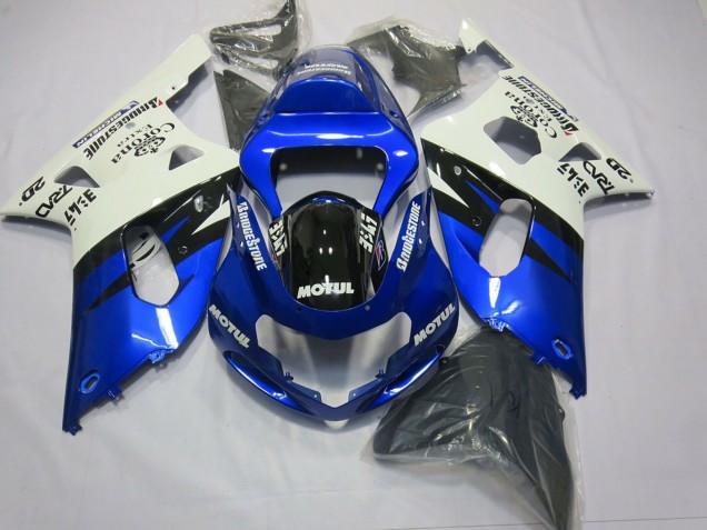Venta Carenados Moto Suzuki GSXR 600 / GSXR 750 2001-2003 - Blanco Azul Negro Brillante