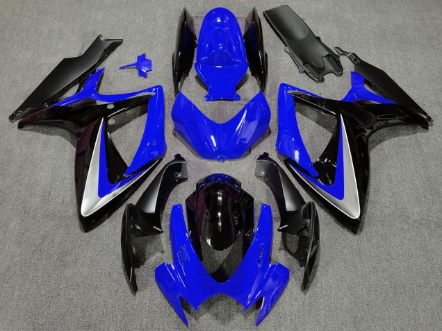 Venta Carenado Moto Suzuki GSXR 600 / GSXR 750 2006-2007 - Azul Plata Negro Brillante OEM Estilo