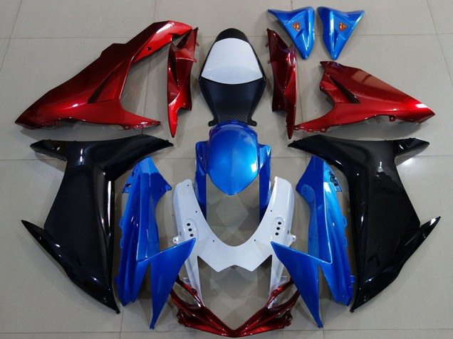 Venta Carenados Moto Suzuki GSXR 600 / GSXR 750 2011-2024 - Blanco Azul Rojo Negro