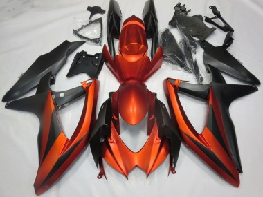 Venta Carenados Moto Suzuki GSXR 600 / GSXR 750 2008-2010 - Burnt Naranja Negro Mate