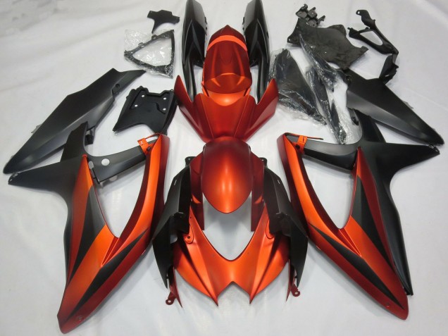 Venta Carenados Moto Suzuki GSXR 600 / GSXR 750 2008-2010 - Burnt Naranja Negro Mate