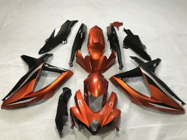 Venta Carenados Moto Suzuki GSXR 600 / GSXR 750 2008-2010 - Burnt Naranja Negro Brillante