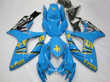 Venta Carenados Moto Suzuki GSXR 600 / GSXR 750 2006-2007 - Azul Claro Negro Amarillo Rizla