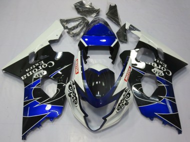 Venta Carenados Moto Suzuki GSXR 600 / GSXR 750 2004-2005 - Blanco Azul Negro Corona Motul