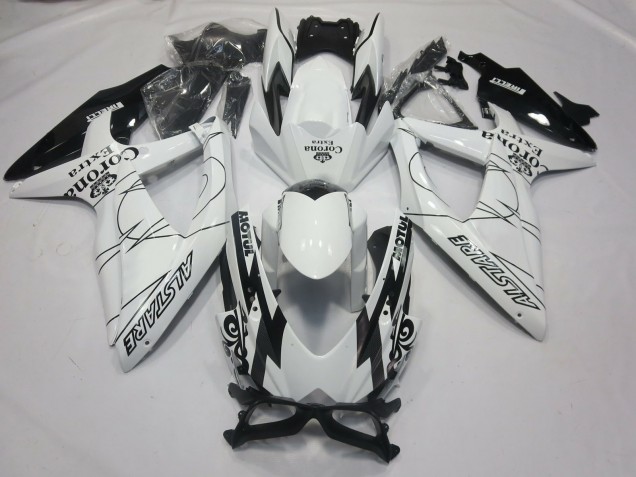 Venta Carenados Moto Suzuki GSXR 600 / GSXR 750 2008-2010 - Blanco Negro Alstare Corona Motul