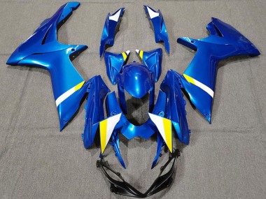 Venta Carenados Moto Suzuki GSXR 600 / GSXR 750 2011-2024 - Azul Blanco Amarillo